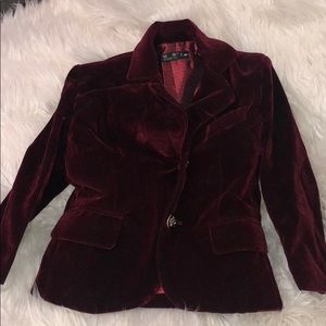 COPY - 🛍Boys velvet dark maroon velvet blazer siz